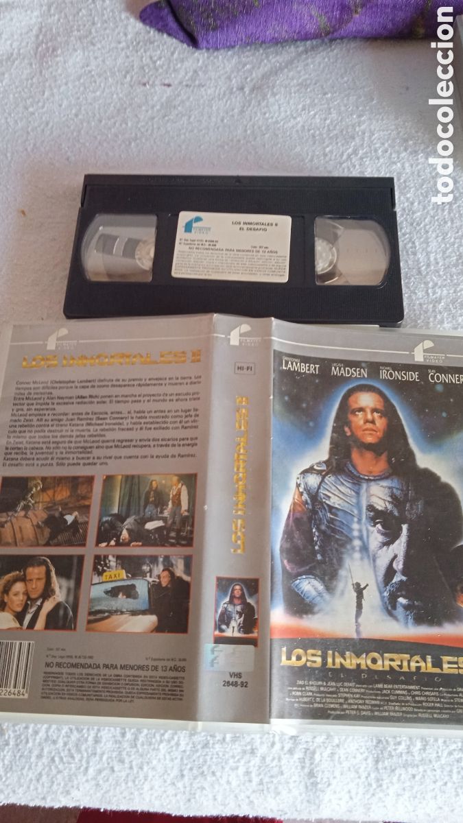 Cine: Highlander II: The Quickening VHS original en espa&ntilde;ol &ndash; Los Inmortales II &ndash; Cine fant&aacute;stico cl&aacute;sico