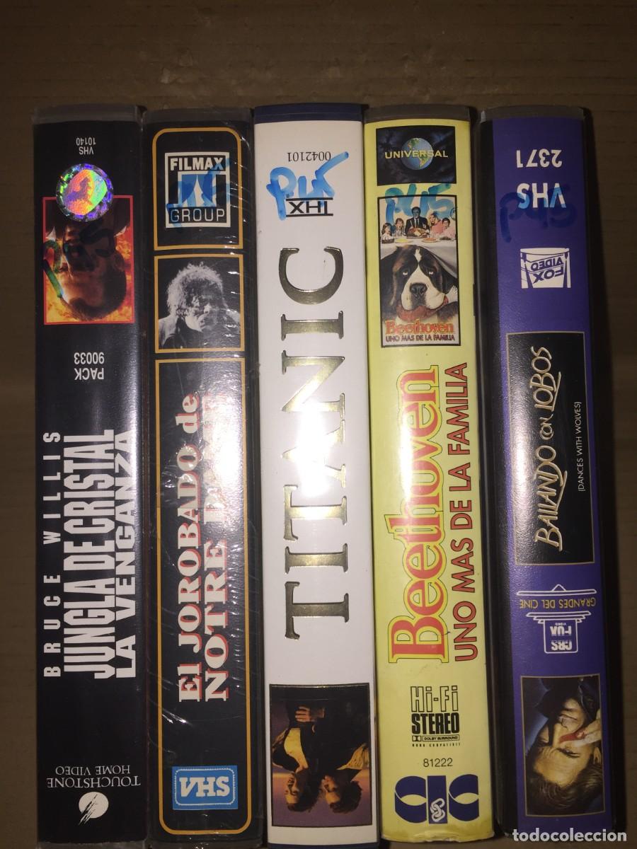 Cine: Vhs pack n&ordm; 45 Vhs Jungla de cristal la venganza - El jorobado de notre dame - Titanic - Beethoven u