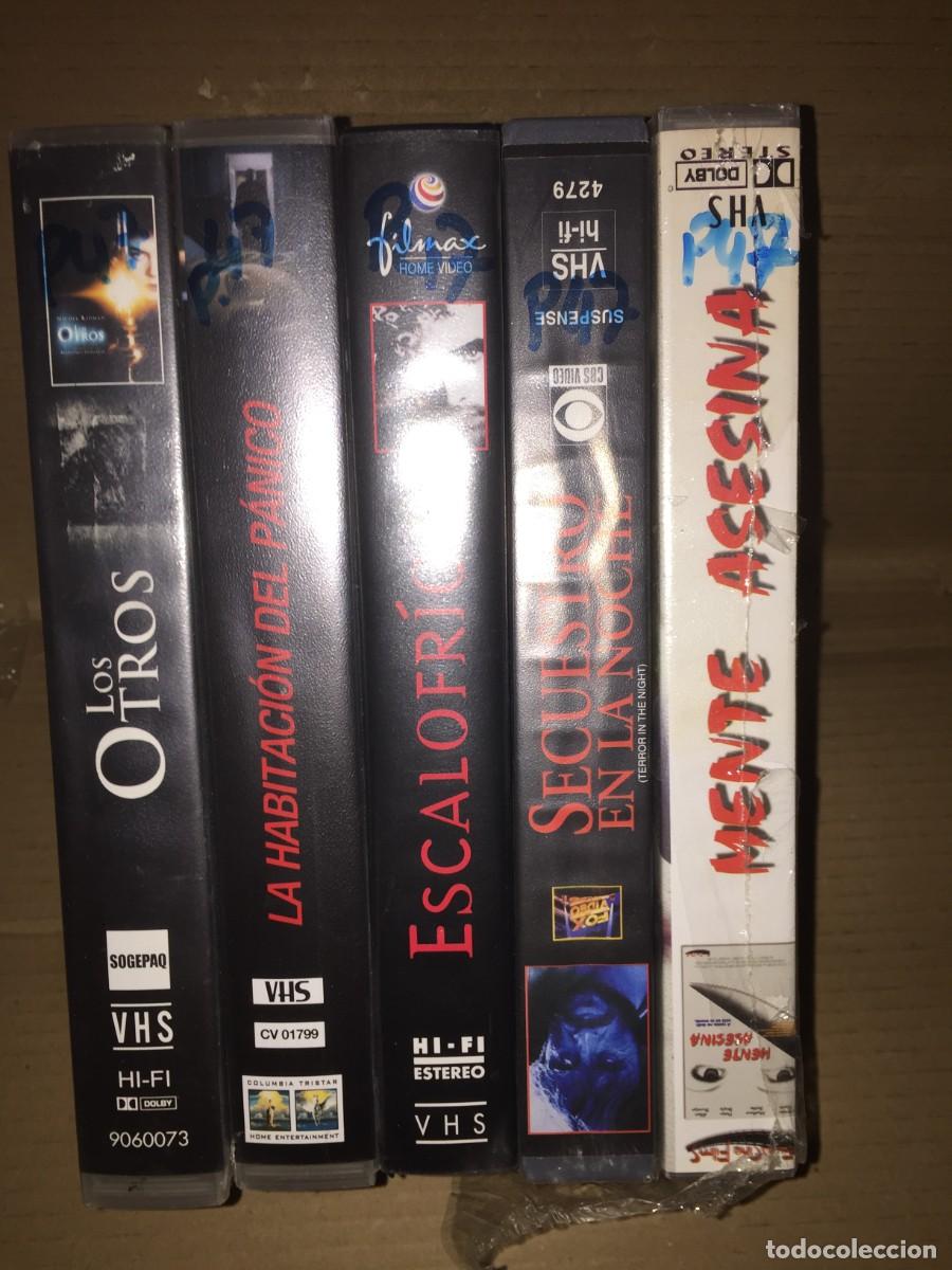 Cine: Vhs pack n&ordm; 47 vhs Los otros - La habitacion del panico - Escalofrio - Secuestro en la noche - Ment