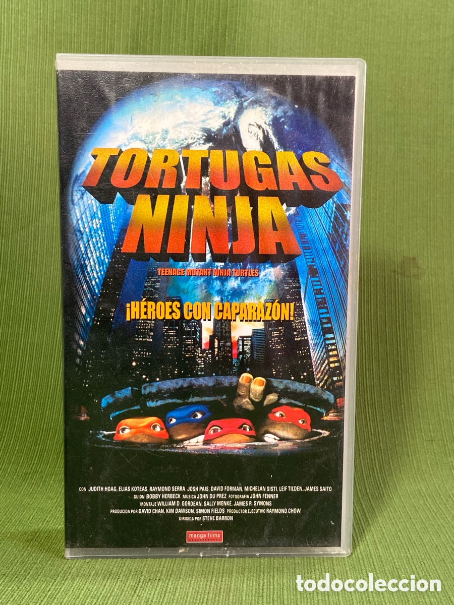 Cine: Cinta VHS Tortugas ninja (TEENAGE MUTANT NINJA TURTLES). H&eacute;roes con caparaz&oacute;n. 1990.