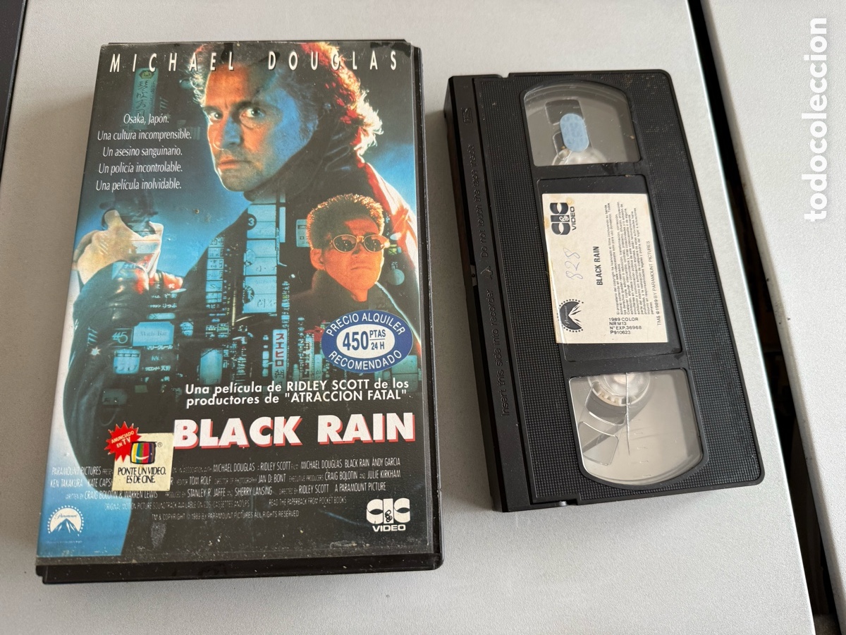 Cine: VHS. BLACK RAIN. 1 edici&oacute;n caja grande videoclub. CIC V&Iacute;DEO