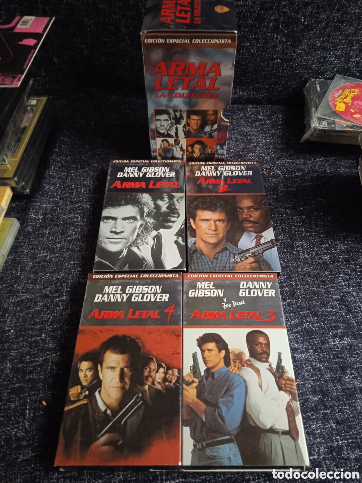 Cine: VHS - ARMA LETAL, LA COLECCION - EDICION ESPECIAL COLECCIONISTAS ( 4 PELICULAS )