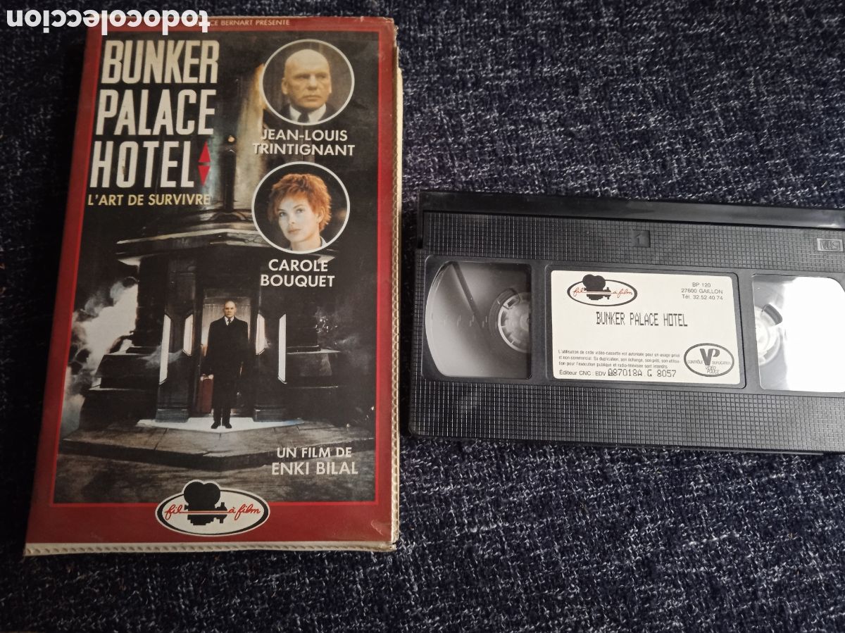 Cine: BUNKER PALACE HOTEL, L&acute;ART DE SURVIVRE, CAROLE BOUQUET, VHS EN FRANCES, UN FILM DE ENKI BILAL
