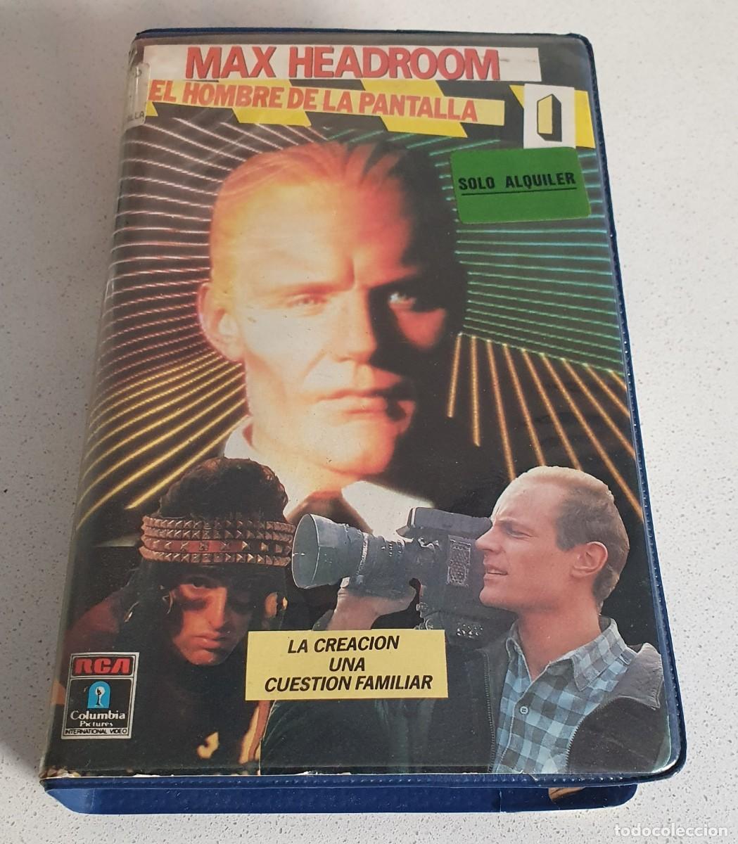 Cine: Pel&iacute;cula Vhs Max Headroom El Hombre de la Pantalla 1. RCA Columbia 1988. Videoclub alquiler.