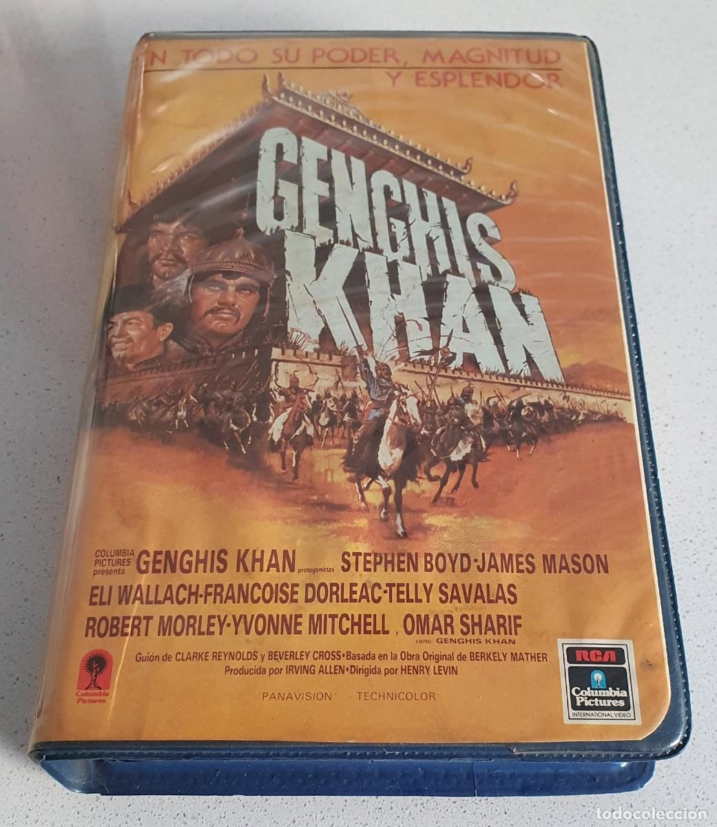 Cine: Pel&iacute;cula Vhs Genghis Khan. Omar Sharif. RCA Columbia 1986. Videoclub alquiler.