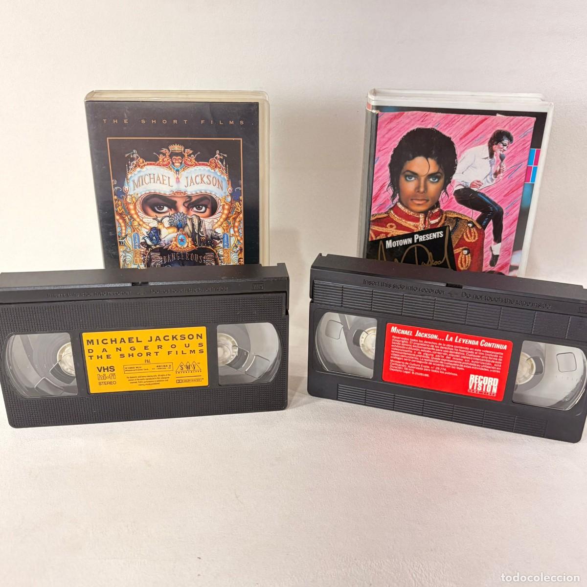 Cin&eacute;ma: DOS PEL&Iacute;CULAS VHS MICHAEL JACKSON - DANGEROUS THE SHORT FILMS + LA LEYENDA CONTINUA