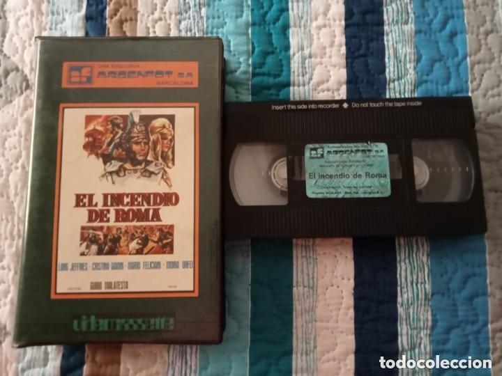 Cine: EL INCENDIO DE ROMA (1965) VHS ARGENFOT PEPLUM ITALIA MOIRA ORFEI LANG JEFFRIES