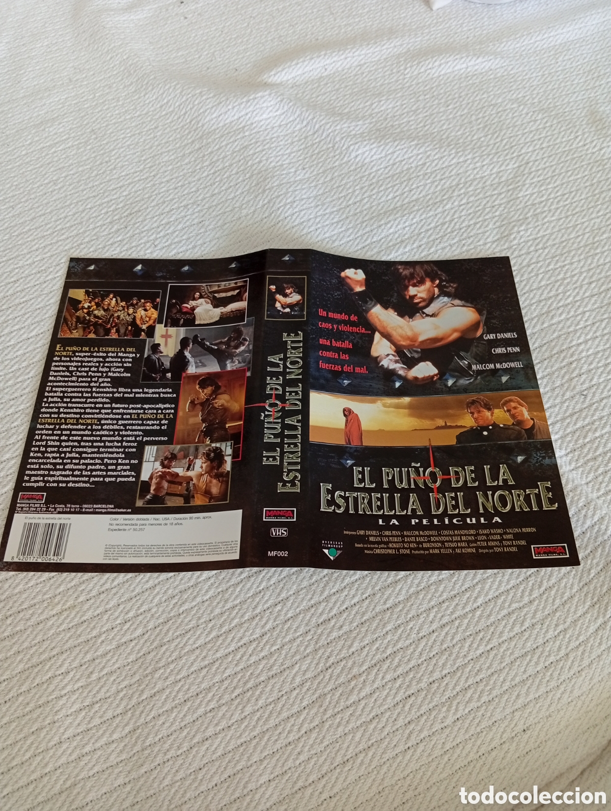 Cine: El pu&ntilde;o de la estrella del norte vhs (solo car&aacute;tula)