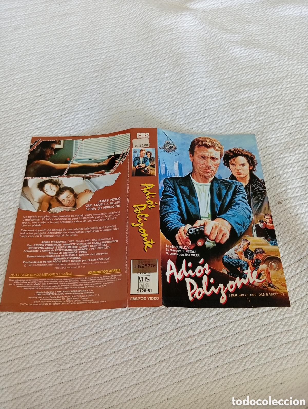 Cine: Adi&oacute;s polizonte vhs (solo car&aacute;tula)