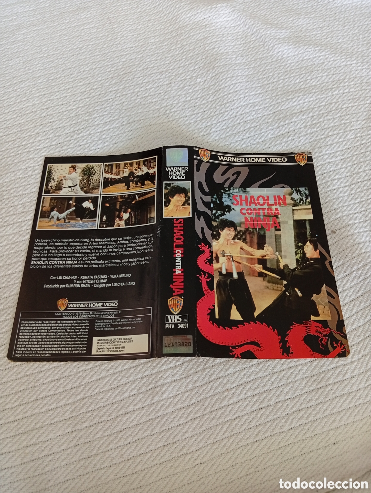 Cine: Shaolin contra ninja vhs (solo car&aacute;tula)