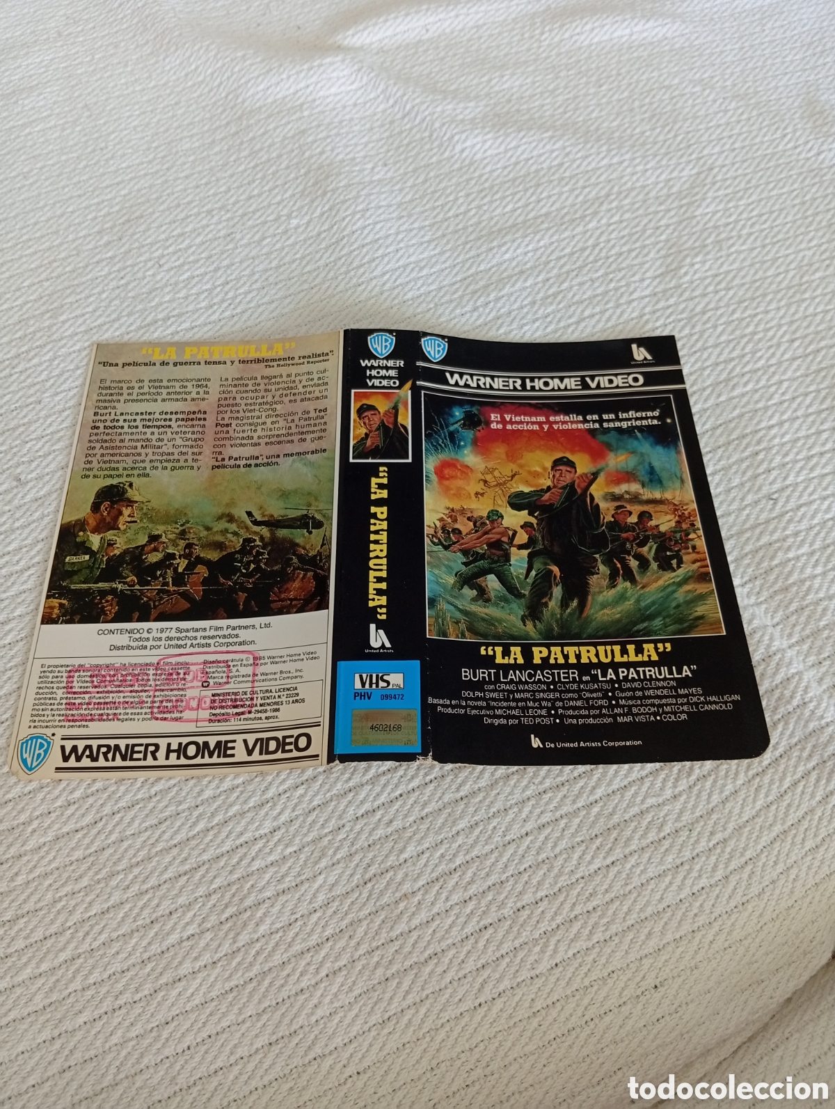 Cine: La patrulla vhs (solo car&aacute;tula)