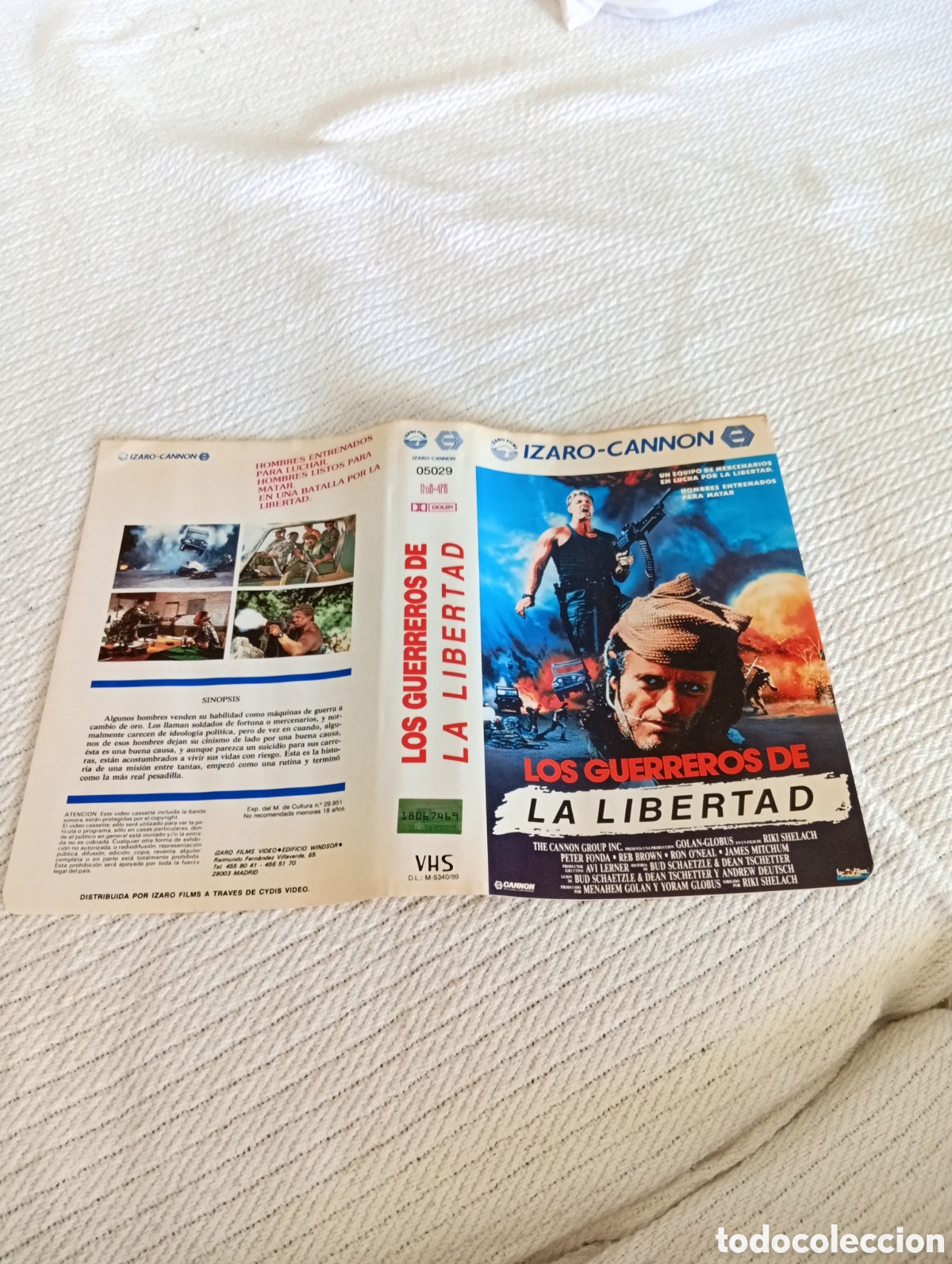 Cine: Los guerreros de la libertad vhs (solo car&aacute;tula)