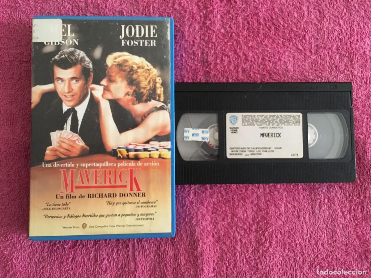 Cine: MAVERICK (1994) VHS JODIE FOSTER MEL GIBSON 1&ordf; EDICI&Oacute;N WARNER BROS.