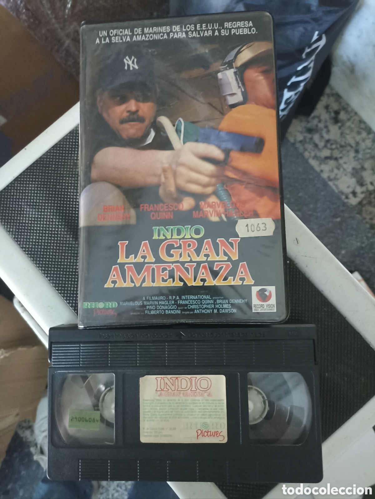 Cine: VHS-INDIO, LA GRAN AMENAZA. EDICI&Oacute;N RARA.RECORD VIS&Oacute;N