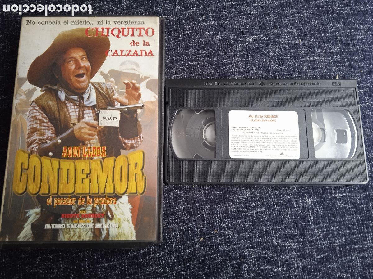 Cin&eacute;ma: VHS - CHIQUITO DE LA CALZADA AQUI LLEGA CONDEMOR EL PECADOR DE LA PRADERA