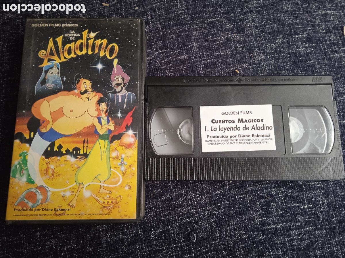 Cine: VHS - La Leyenda de Aladino - dibujos animados