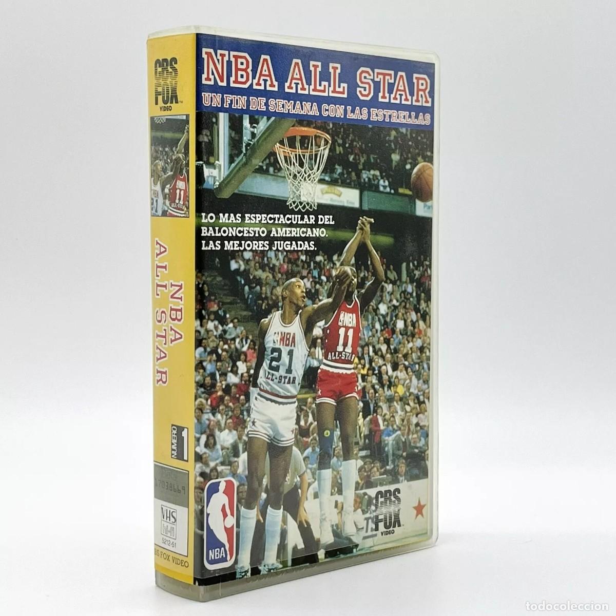 Cin&eacute;ma: VHS PAL NBA ALL STAR Las mejores jugadas 1989 Mejores Jugadas PAL Espa&ntilde;a vintage