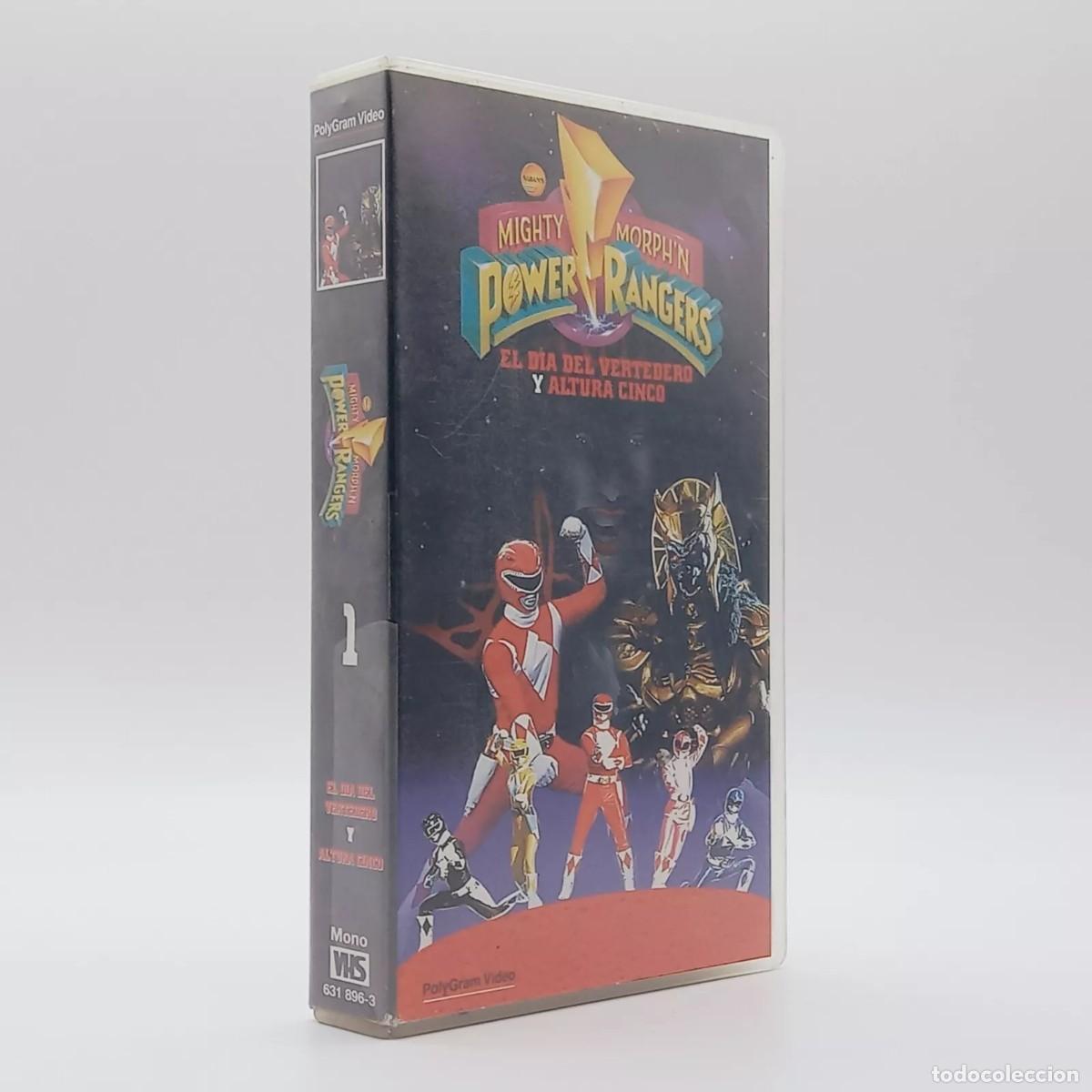 Cinema: VHS PAL Power Rangers 1 Dia Vertedero Altura Cinco Polygram Video serie a&ntilde;os 90