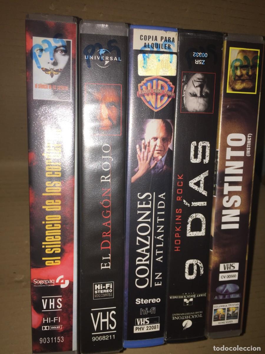 Cine: Vhs pack n&ordm; 79 Vhs (Anthony Hopkins) Instinto - 9 Dias - Corazones en Atlantica - El dragon rojo - E