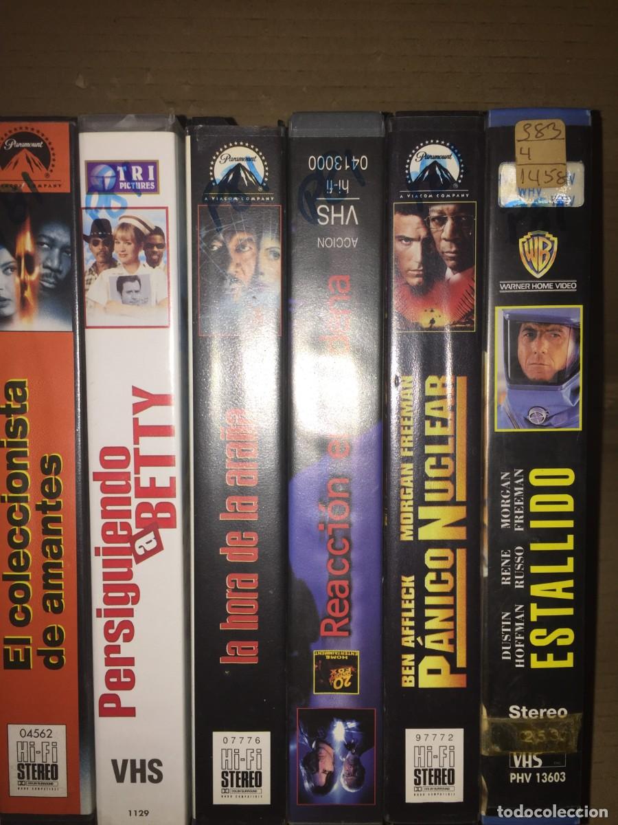 Cine: Vhs pack n&ordm; 81 Vhs (Morgan Freeman 6 Unds.) Estallido - Panico nuclear - Reaccion en cadena - La hor