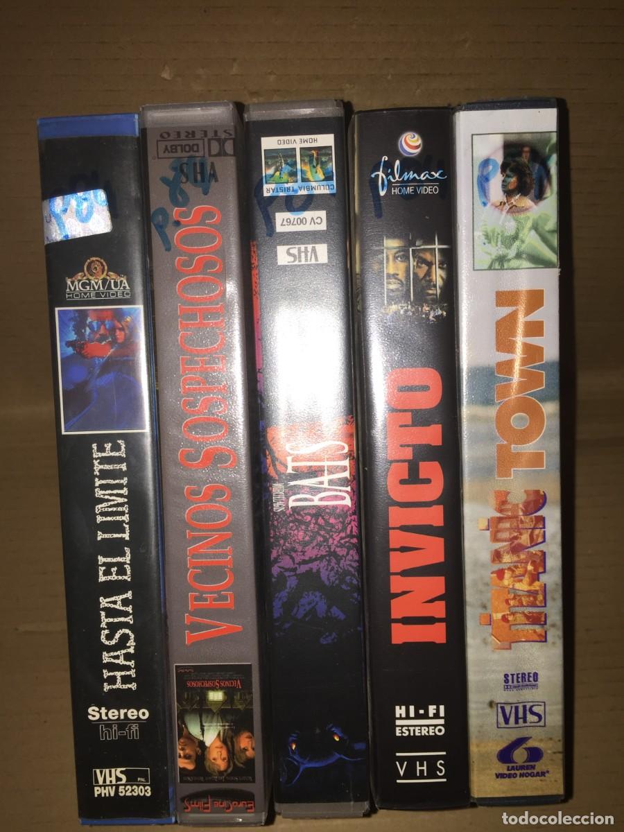 Cine: Vhs pack n&ordm; 84 Vhs Titanic Town - Invicto - Bats - Vecinos sospechosos - Hasta el limite