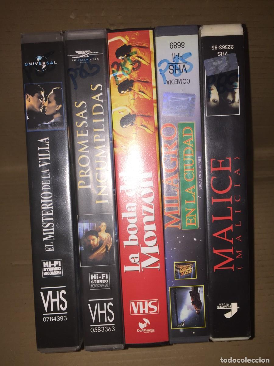 Cine: Vhs pack n&ordm; 85 Vhs El misterio de la villa - Promesas incumplidas - La boda del Mozon -Milagro en la