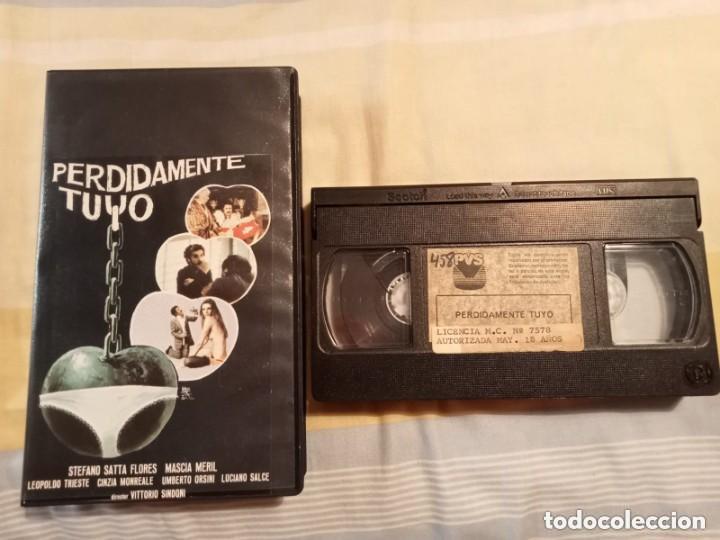 Cine: PERDIDAMENTE TUYO (1976) VHS ITALIA COMEDIA 1&ordf; EDICI&Oacute;N PRIMITIVA PVS MACHA MERIL CINZIA MONREALE