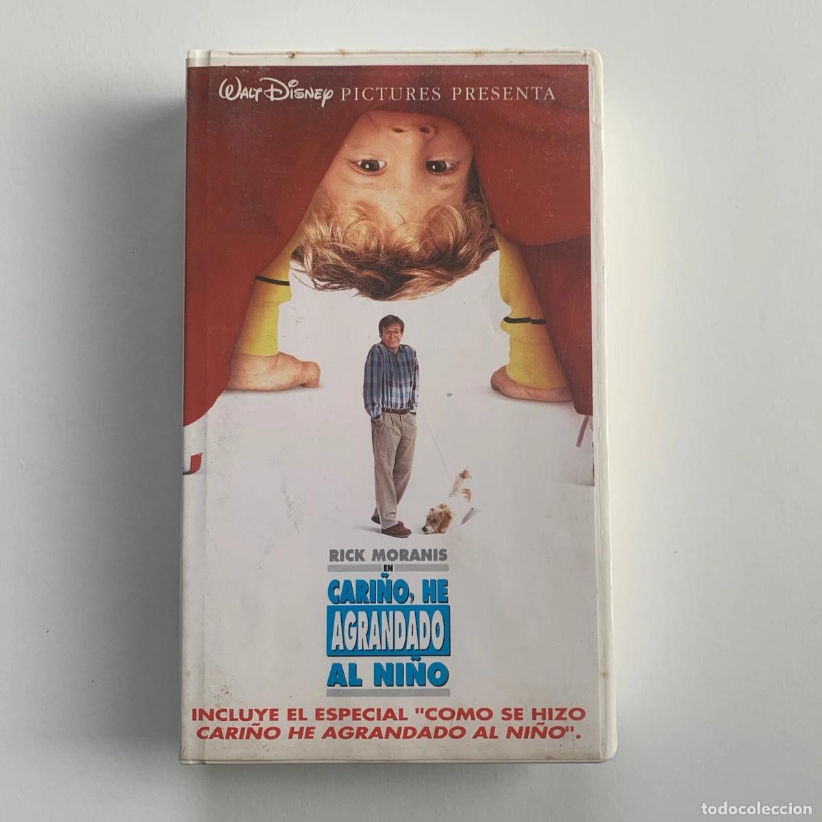 Cine: VHS Pel&iacute;cula CARI&Ntilde;O HE AGRANDADO AL NI&Ntilde;O en Espa&ntilde;ol Estuche Blanco DISNEY 90s