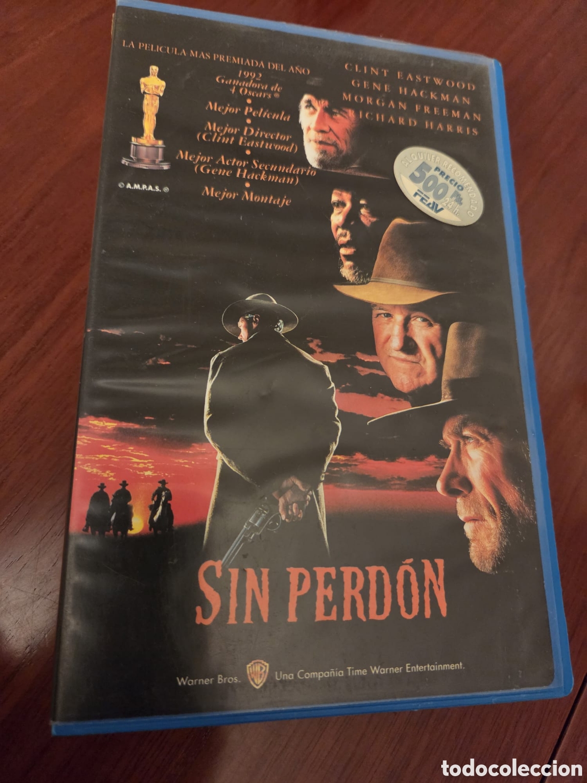 Cine: VHS Original Sin Perd&oacute;n (Unforgiven) &ndash; Clint Eastwood &ndash; Warner Bros &ndash; Edici&oacute;n Espa&ntilde;ola Vintage