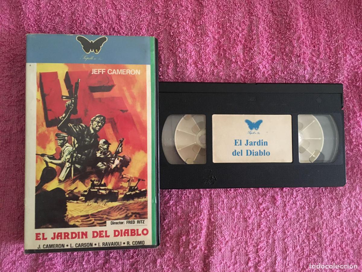 Cine: EL JARD&Iacute;N DEL DIABLO (H&Eacute;ROE SIN GLORIA) (1971) VHS 1&ordf; EDICI&Oacute;N PAPILLON FILMS JEFF CAMERON COMO NUEVA