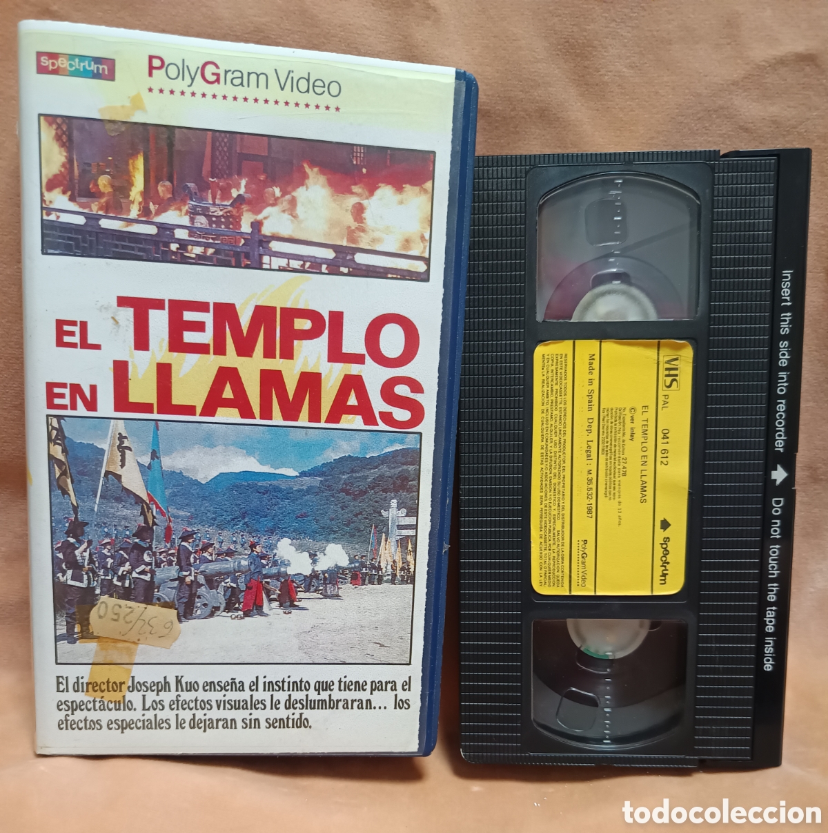 Cine: EL TEMPLO EN LLAMAS (The Blazing Temple) &bull; JOSEPH KUO &bull; CARTER WONG &bull; ARTES MARCIALES &bull; VHS