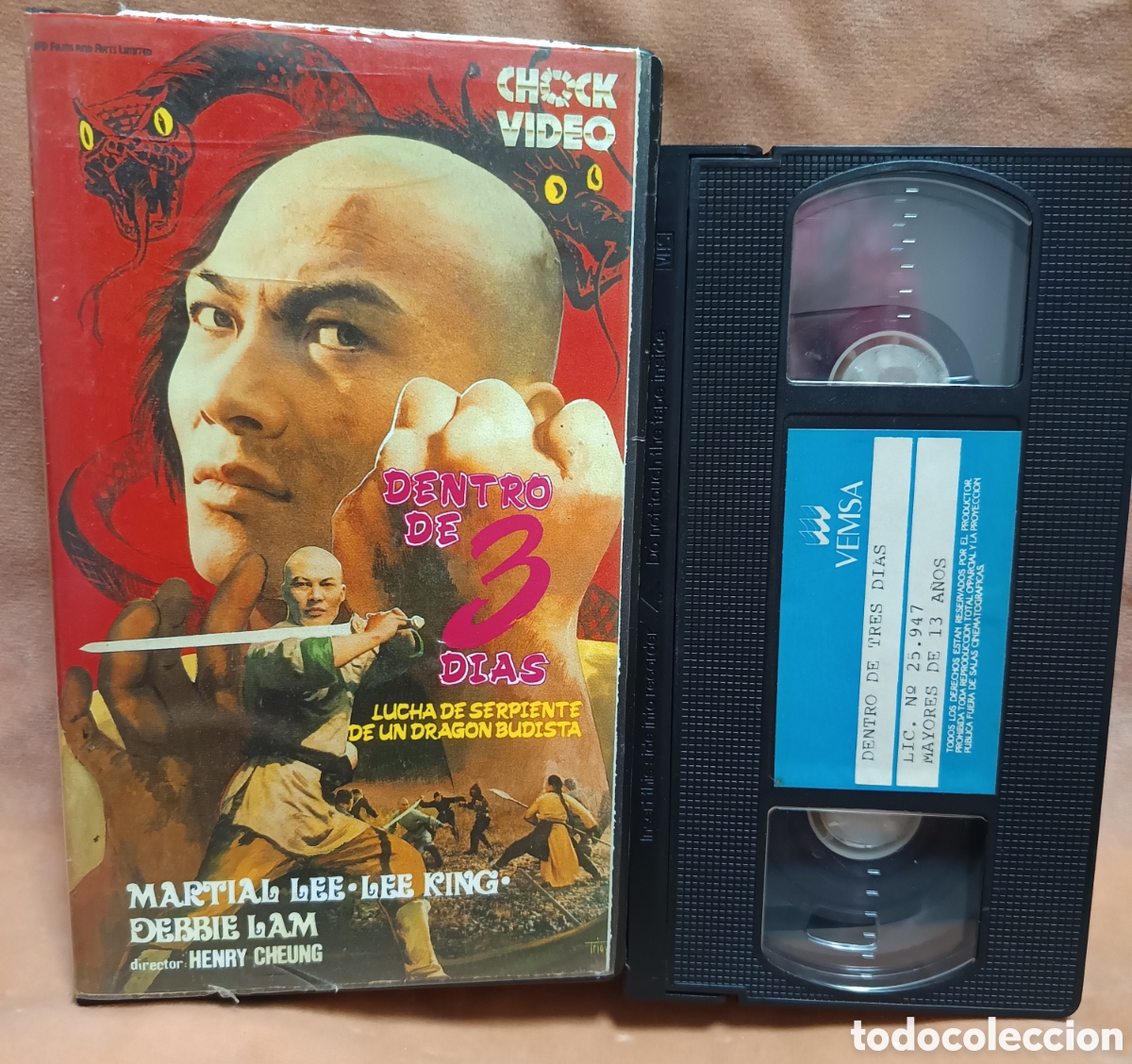 Cine: DENTRO DE 3 D&Iacute;AS &bull; MARTIAL LEE, LEE KING &bull; HENRY CHEUNG &bull; ARTES MARCIALES &bull; VHS