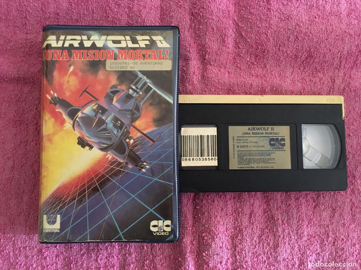 Cine: AIRWOLF II 2 UNA MISI&Oacute;N MORTAL (1984) VHS CIC JAN-MICHAEL VINCENT ERNEST BORGNINE SONIDO HI-FI