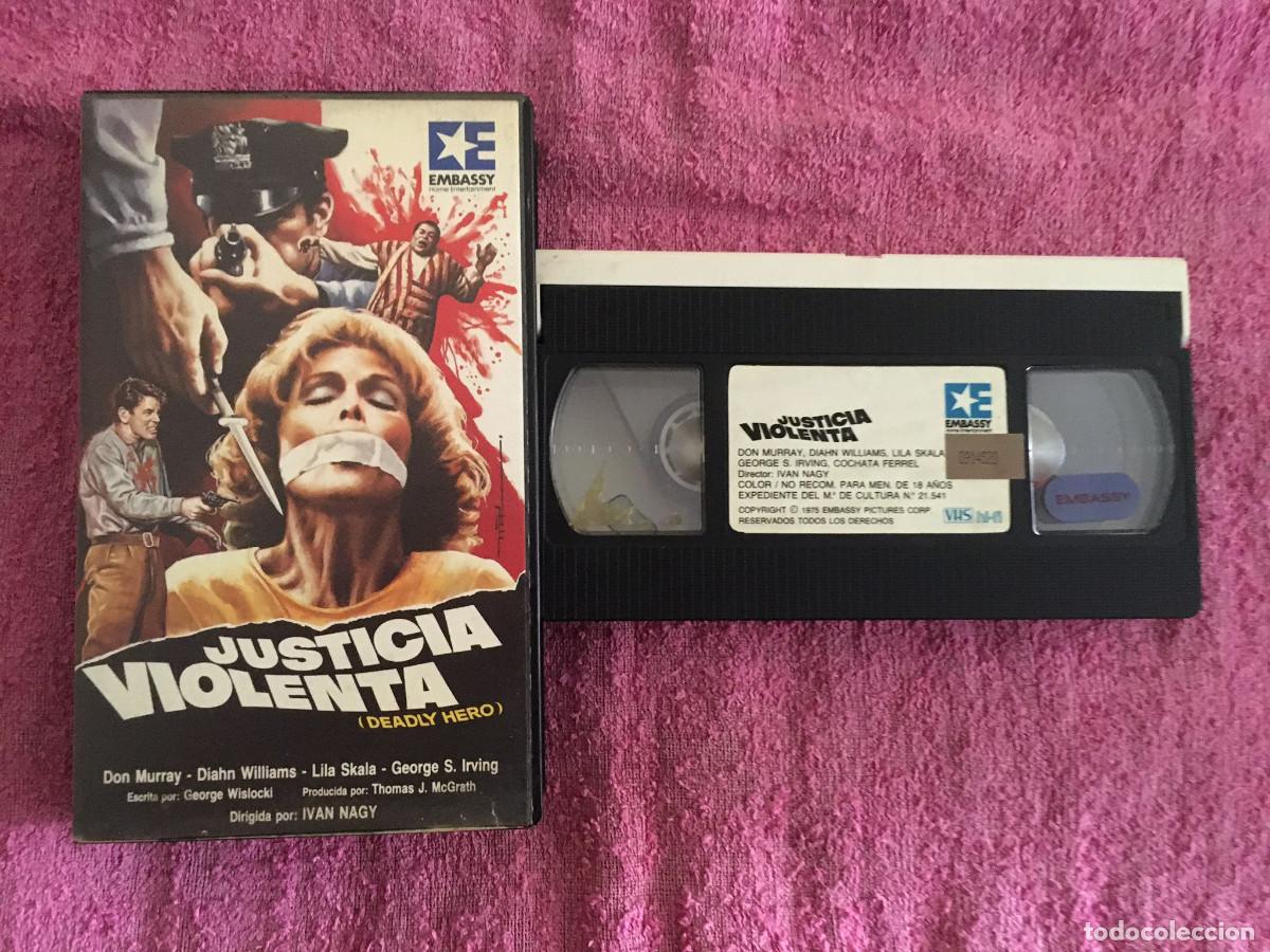 Cine: JUSTICIA VIOLENTA (1975) VHS 1&ordf; EDICI&Oacute;N IVS EMBASSY DON MURRAY JAMES EARL JONES