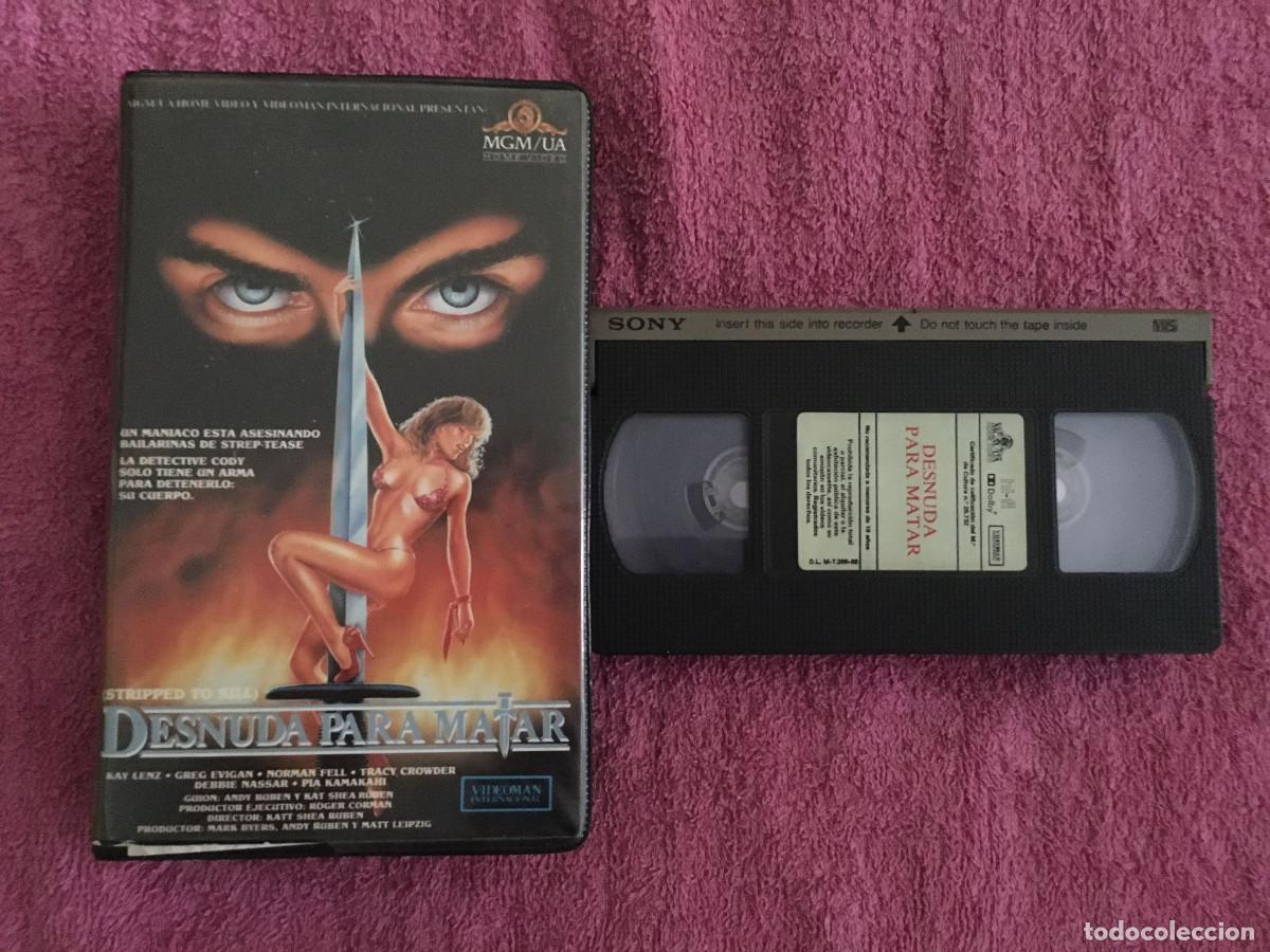 Cine: DESNUDA PARA MATAR (1987) VHS TERROR SUSPENSE VIDEOMAN KAY LENZ SONIDO HI-FI
