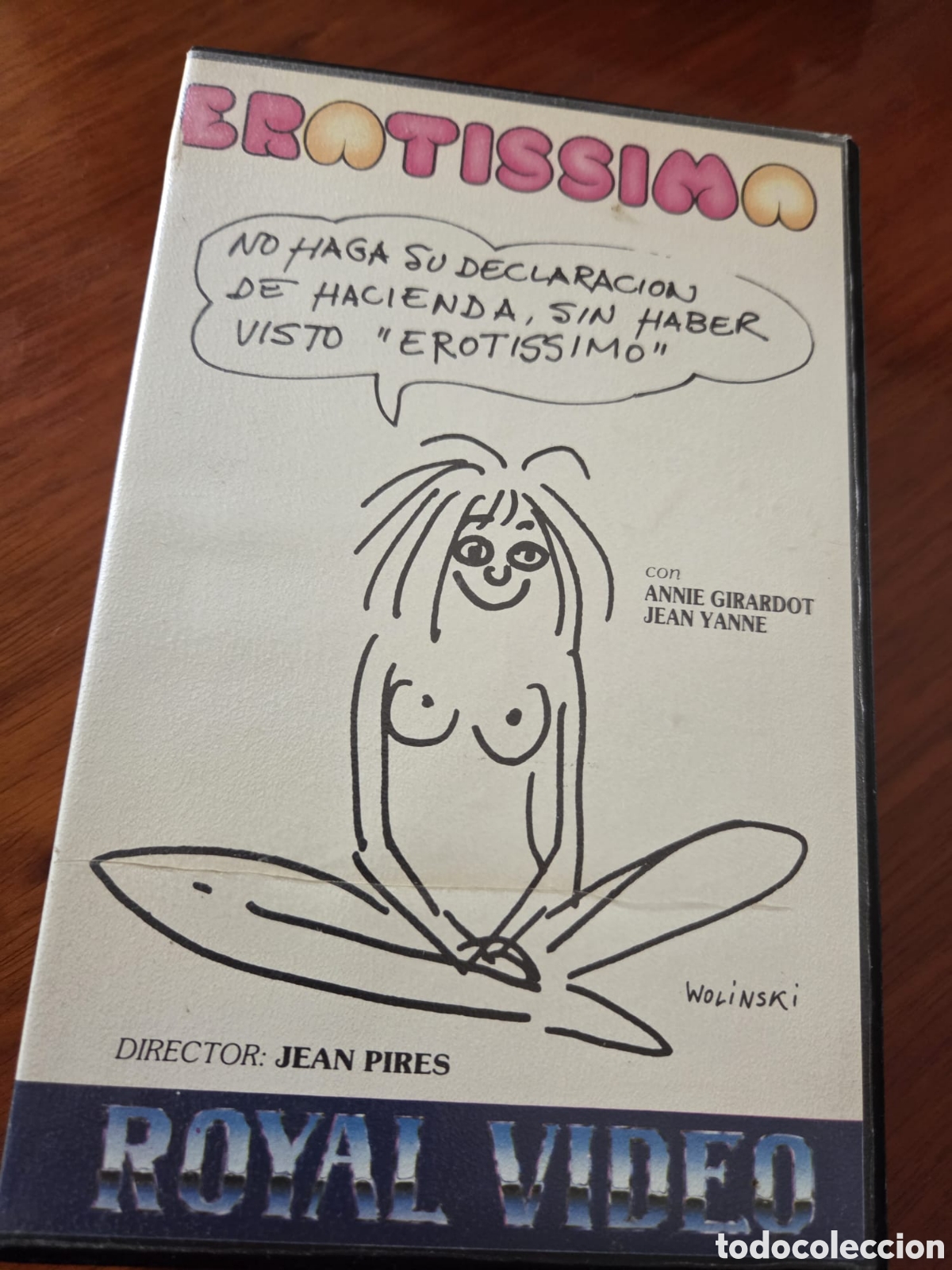 Cine: VHS &ldquo;Erotissima&rdquo; &ndash; Edici&oacute;n Royal Video &ndash; Annie Girardot y Jean Yanne &ndash; Cine franc&eacute;s vintage / Colecc