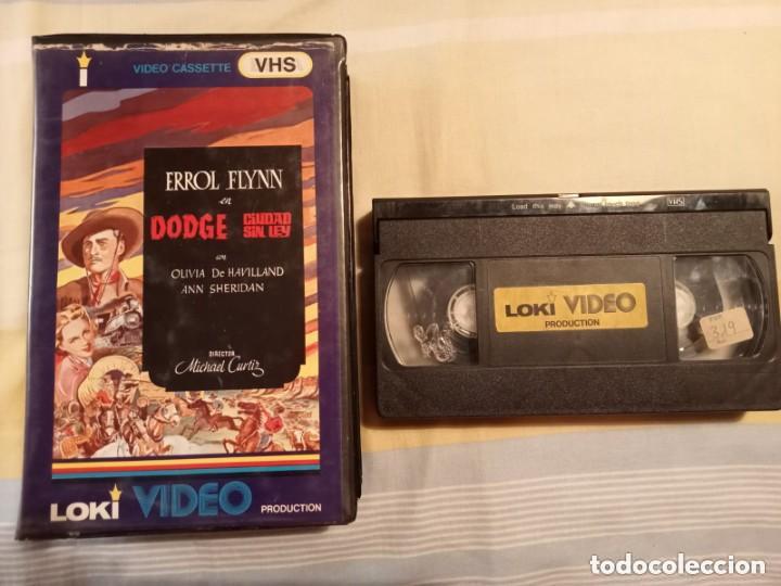 Cine: DODGE, CIUDAD SIN LEY (DODGE CITY) (1939) VHS LOKI VIDEO PIRATA ERROL FLYNN OLIVIA DE HAVILLAND