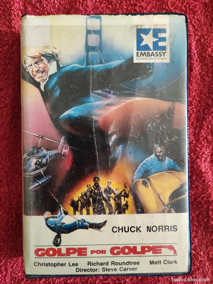 Cine: GOLPE POR GOLPE (1981) VHS 1&ordf; EDICI&Oacute;N IVS CHUCK NORRIS CHRISTOPHER LEE RICHARD ROUNDTREE