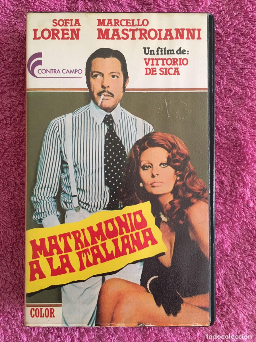 Cine: MATRIMONIO A LA ITALIANA (1964) VHS 1&ordf; EDICI&Oacute;N CONTRACAMPO COMEDIA SOPHIA SOFIA LOREN
