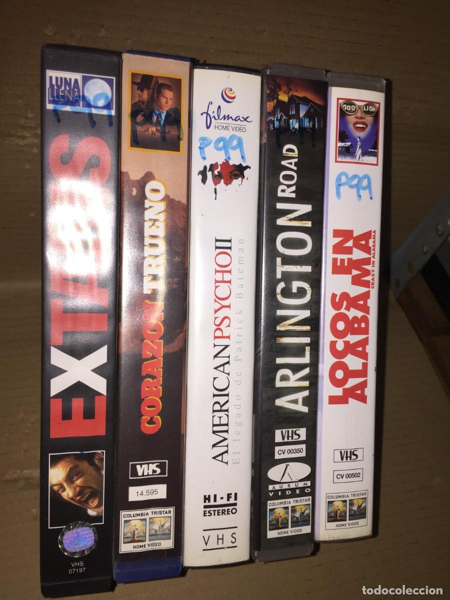 Cine: Vhs pack n&ordm; 99 Extasis - Corazon trueno - American Psycho II - Arlington road - Locos por alabama