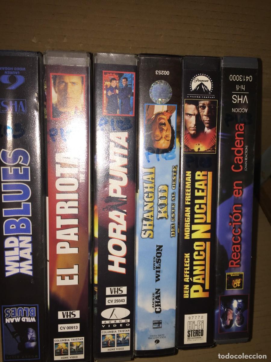 Cine: Vhs pack n&ordm; 103 (6 cintas) Wild man blues - El patriota - Hora punta - Shanghai kid del este al oes