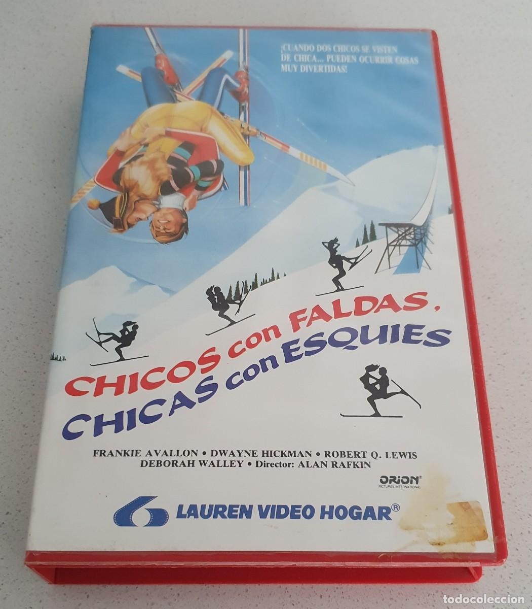 Cine: Pel&iacute;cula Vhs Chicos con faldas chicas con esquies. Lauren Video Hogar. Videoclub alquiler.