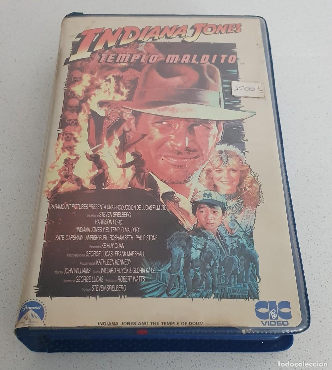 Cine: Pel&iacute;cula Vhs Indiana Jones y el Templo Maldito. Steven Spielberg, Harrison Ford. CIC 1986 Videoclub.