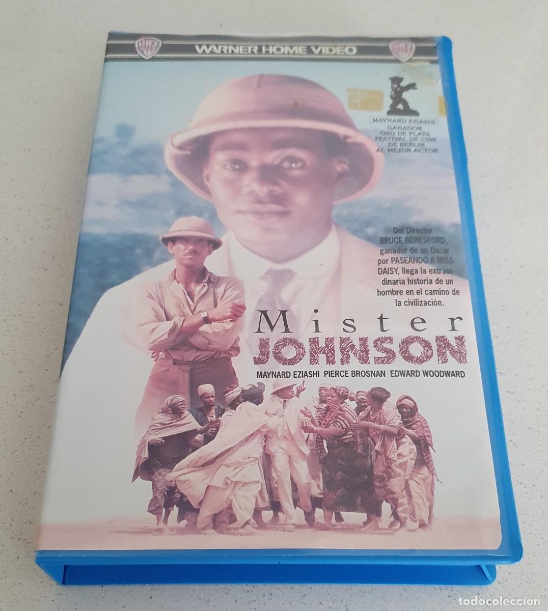 Cine: Pel&iacute;cula Vhs Mister Johnson. Pierce Brosnan. Warner Home Video 1992. Videoclub alquiler.