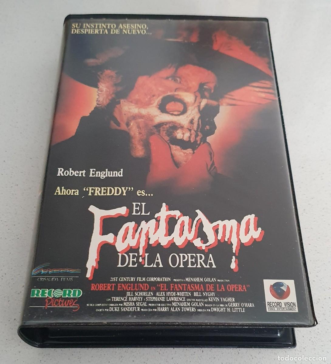 Cine: Pel&iacute;cula Vhs. El Fantasma de la &Oacute;pera. Robert Englund. Record Vision 1992. Videoclub alquiler.