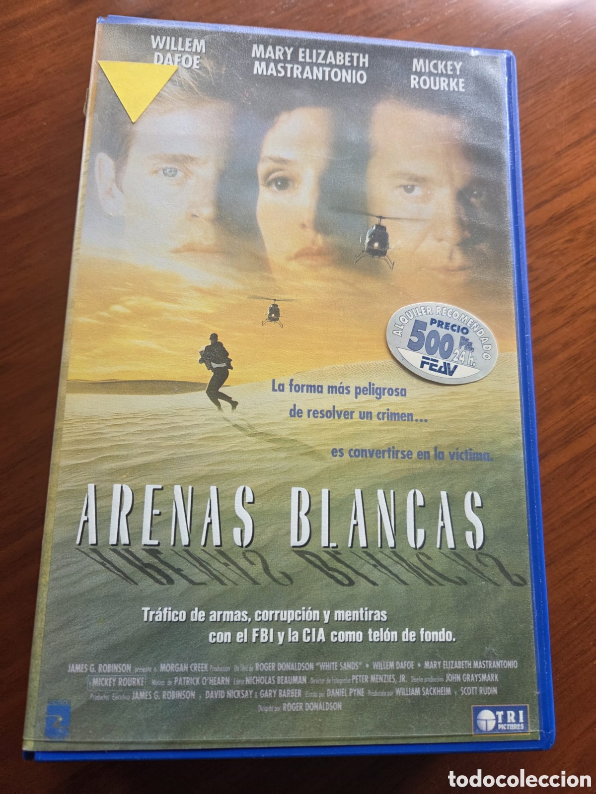 Cine: White Sands VHS Original &ldquo;Arenas Blancas&rdquo; &ndash; Thriller Polic&iacute;aco con Willem Dafoe y Mickey Rourke &ndash; Ed
