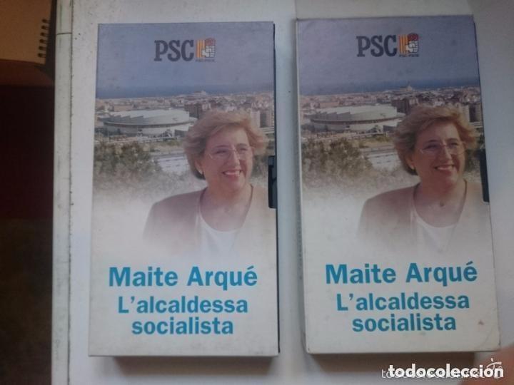 Cine: VHS 2 CINTAS IGUALES PROPAGANDA POLITICA BADALONA - MAITE ARQUE ALCADESA BADALONA
