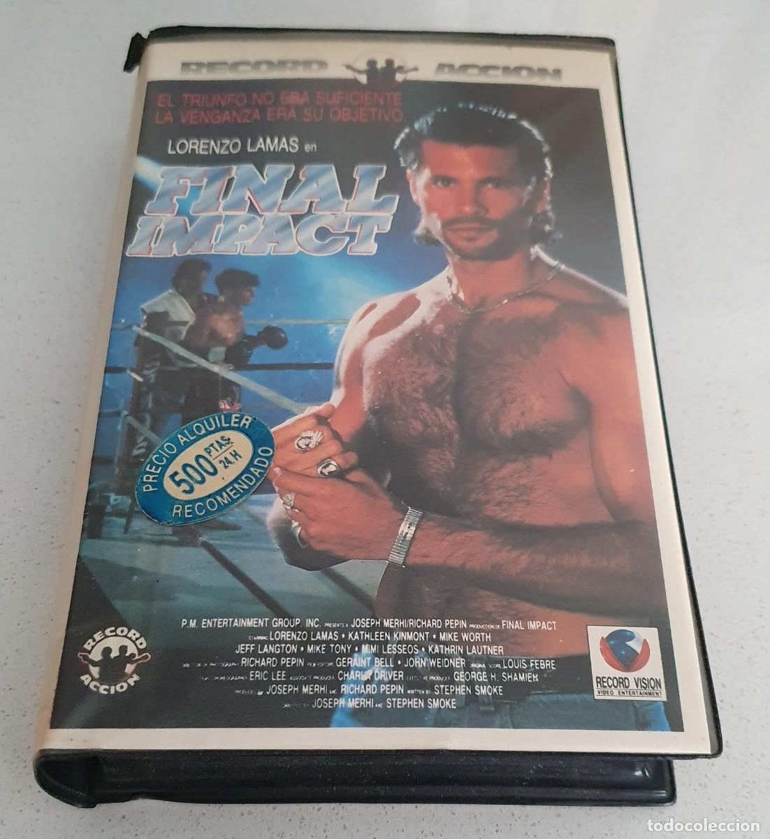 Cine: Pel&iacute;cula Vhs. Final Impact. Lorenzo Lamas. Record Vision 1992. Videoclub alquiler.
