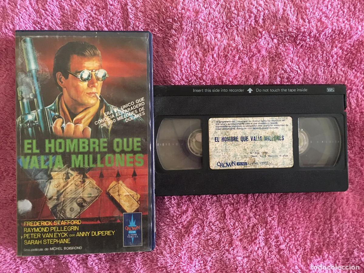 Cine: EL HOMBRE QUE VAL&Iacute;A MILLONES (1967) VHS CROWN VIDEO EUROSPY FREDERICK STAFFORD ANNY DUPEREY