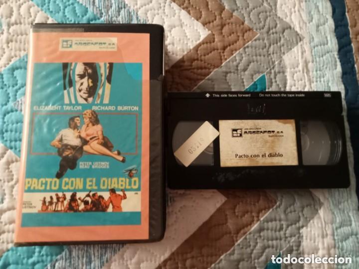 Cine: PACTO CON EL DIABLO (197) VHS EDICI&Oacute;N ARCAICA ARGENFOT RICHARD BURTON ELIZABETH TAYLOR PETER USTINOV
